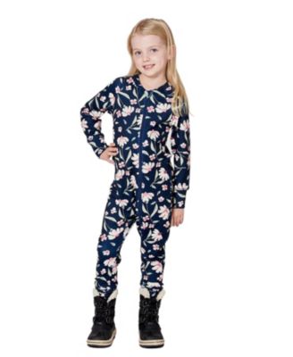 Girls' One-Piece Flower Thermal Underwear - Baby