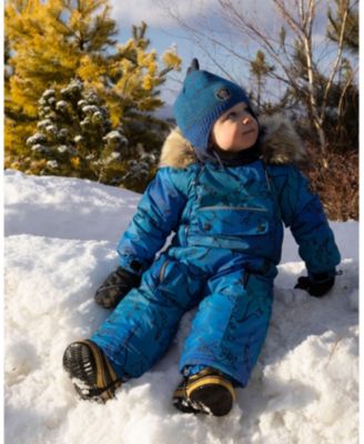 Boys' One-Piece Play Snowsuit Designed for Car Seat Dinosaur - Baby, Little Kid