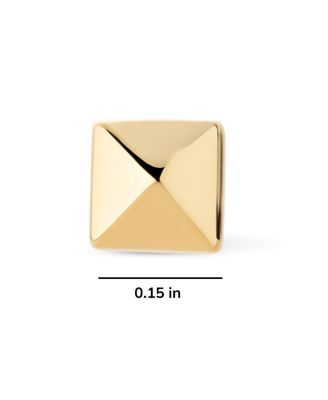 Solid Yellow Gold Pyramid Studs