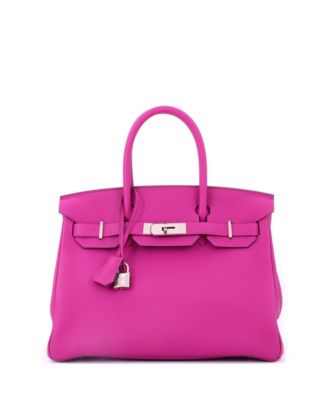 Birkin 30 Handbag Pink Togo with Palladium Hardware