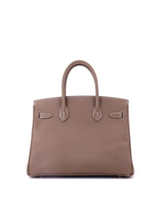 Birkin 30 Handbag Grey Epsom with Gold Hardware