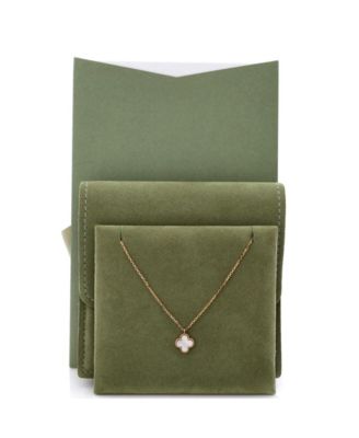  Sweet Alhambra Pendant Necklace 18K Gold and Mother of Pearl, 15.25 - 16"