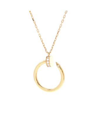  Juste un Clou Pendant Necklace 18K Gold with Diamonds, 15.25 - 16"