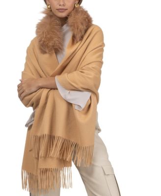 Gorski Select Cashmere Stole With Select Lamb Collar