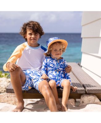 Boys' Shark Squad Long Sleeves Sunsuit - Baby