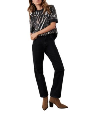  Women's Zebra Knit Top