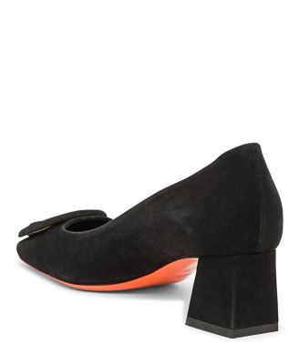  Women's Suede Low-Heel Pump