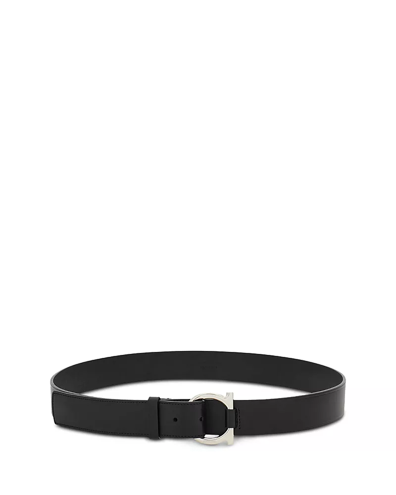 Ferragamo Men's Gancini Leather Belt