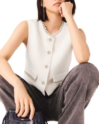 Beaded Tweed Vest