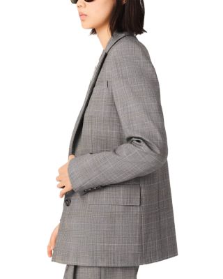 Checked Oversized Blazer