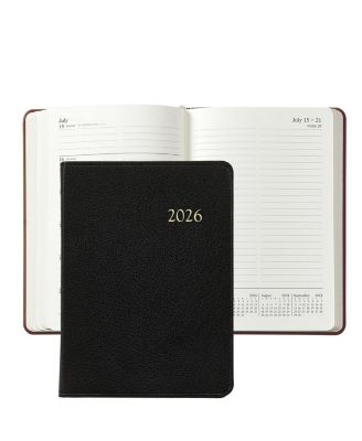  2026 Goatskin Leather Weekly Notebook