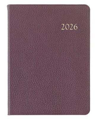 2026 Pebble Leather Desk Diary