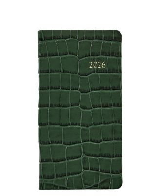  2026 Embossed Croc Leather Pocket Datebook