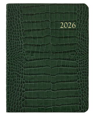  2026 Embossed Croc Leather Desk Diary