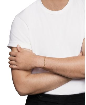 Men's 18K Yellow Gold Chain Box Link Bracelet, 2.7mm