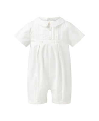  Boys' Pintuck Romper and Bonnet - Baby