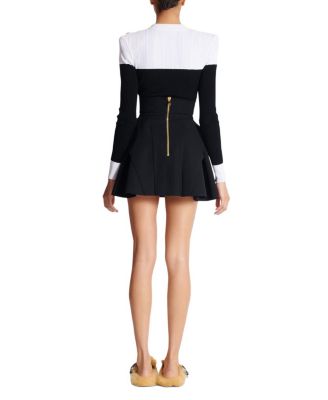 High-Waisted Grain De Poudre Skirt