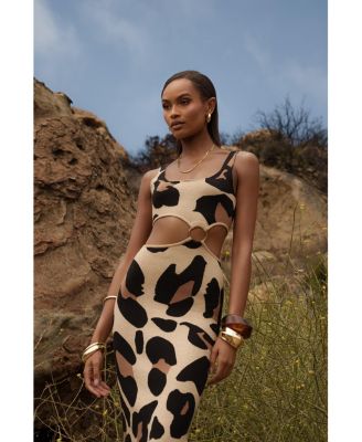  Zahara Print Maxi Dress