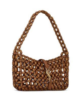 Le 5 A 7 Beaded Wood Shoulder Bag