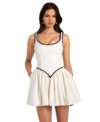 Coco Boucle Tweed V Waist Mini Dress