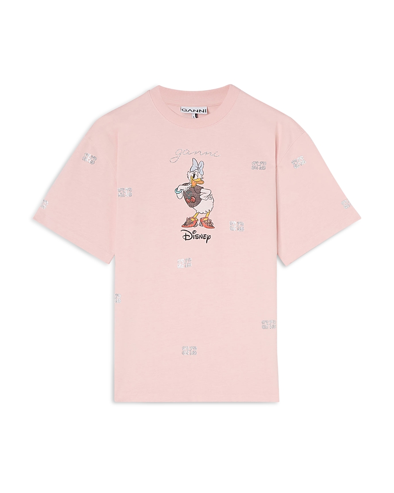 Ganni Daisy Duck Rhinestone Graphic Tee