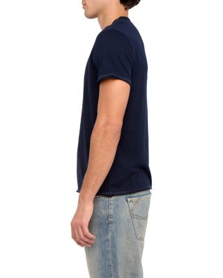 Monastir Embroidered Short Sleeve Henley Tee