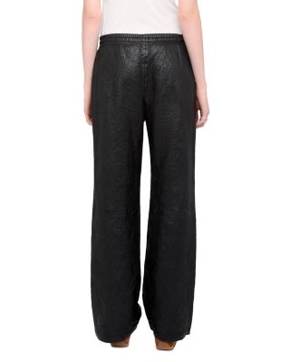 Pocha Crinkled Leather Trousers
