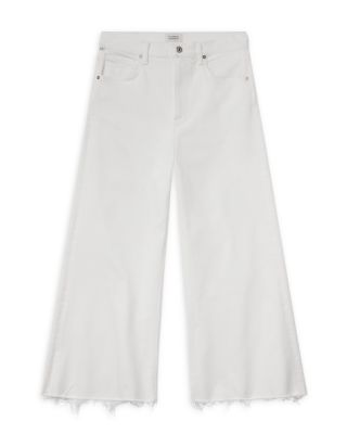 Lyra Wide Leg Cropped Jeans in Soft White