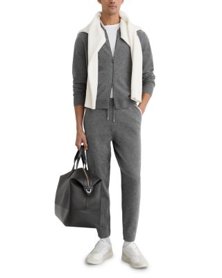 Clifford Long Sleeve Zip Through Tipped Collar Merino Bomber Jacket