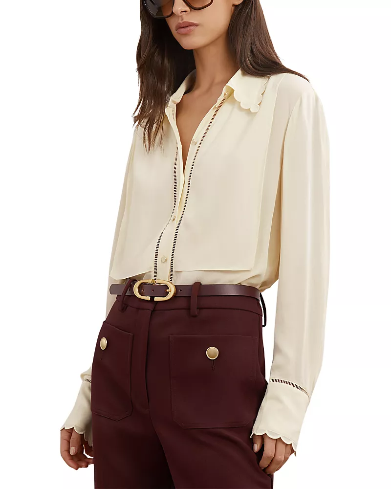 Reiss Clara Tipped Cuff Shirt
