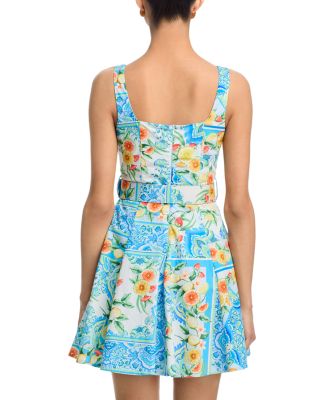 Fruit Tile Belted Mini Dress - Exclusive