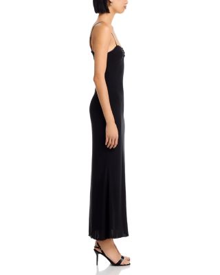 Solid Mesh Maxi Dress - Exclusive