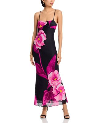 Floral Mesh Maxi Dress - Exclusive