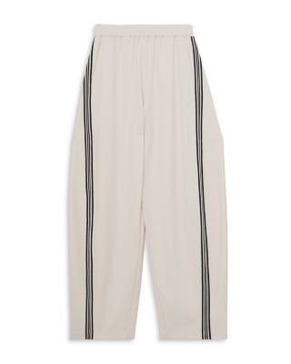 Petite Elle Barrel Leg Side Stripe Pants