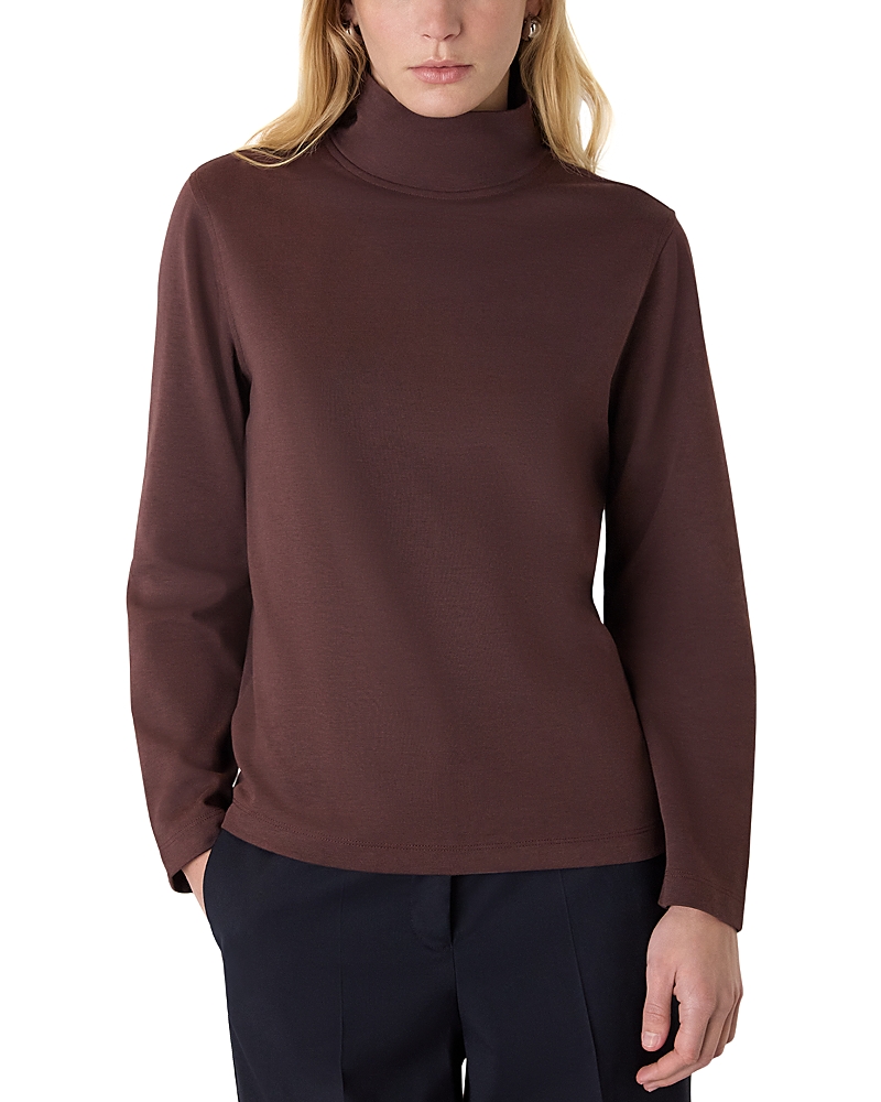 Whistles Long Sleeve Funnel Neck Jersey Sweater