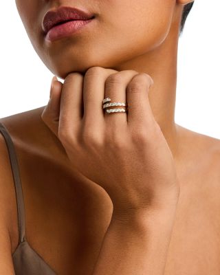 Diamond Marquis Bypass Ring in 14K Yellow Gold, 1.50 tcw