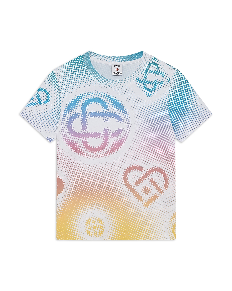 Casablanca Half Tone Logo Fitted Tee