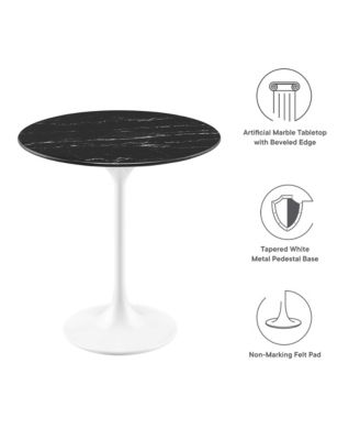 Lippa Round Artificial Marble Side Table
