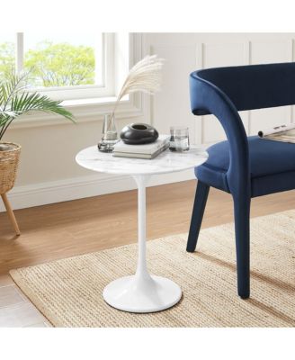 Lippa Round Artificial Marble Side Table