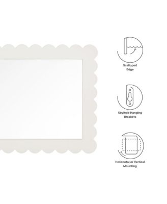 Emmeline Scalloped Rectangle Wall Mirror
