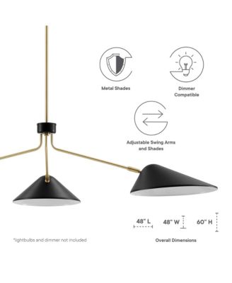 Journey 3-Light 14" Arm Pendant