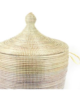 Dou Lid Storage Two-Tone Low Storage Basket