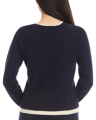 Contrast Crewneck Sweater