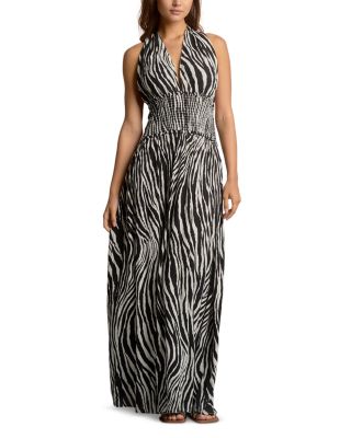 Smocked Halter Maxi Dress