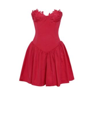  Sacha Drop Waist Corset Puffy Mini Dress