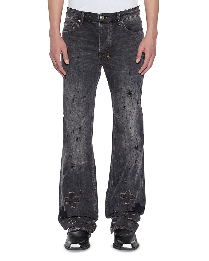 Ksubi Asher Black Distressed Jeans In Charcoal In Gray