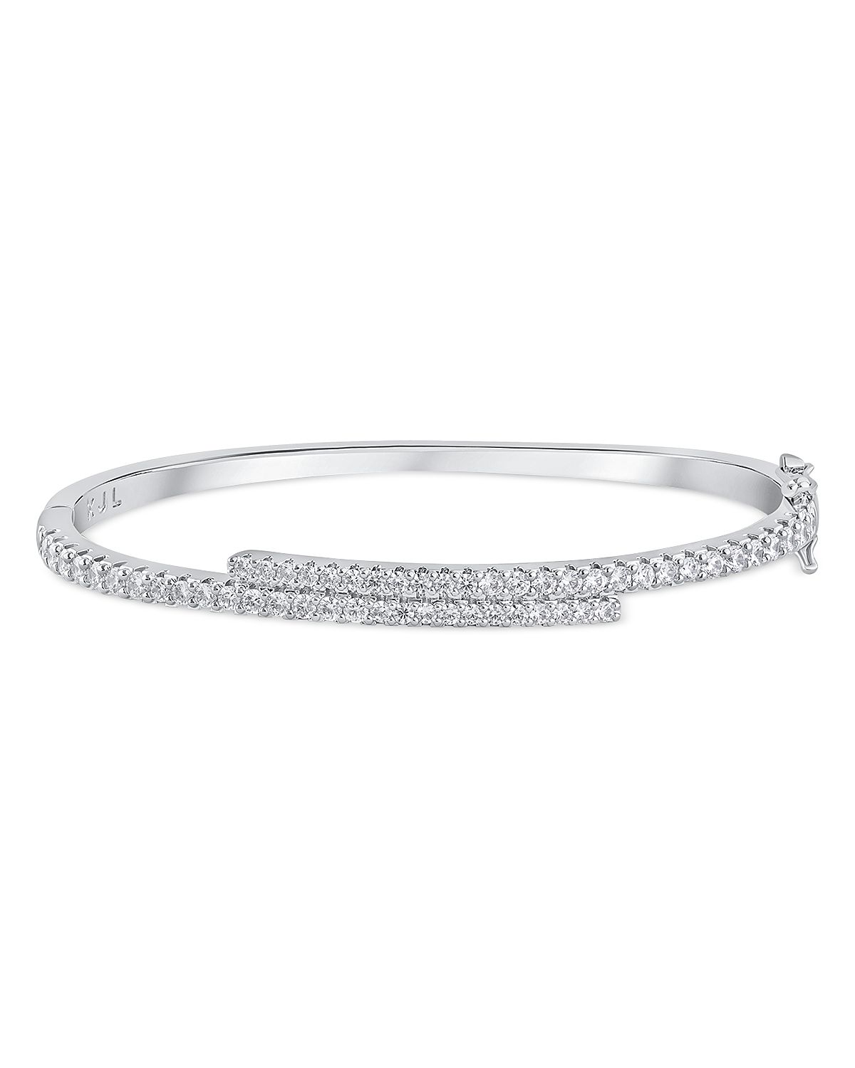 Kenneth Jay Lane Cubic Zirconia Bypass Bangle Bracelet