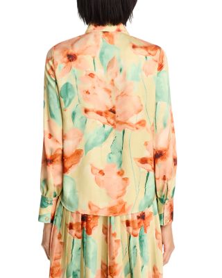 Floral Print Crepe de Chine Blouse