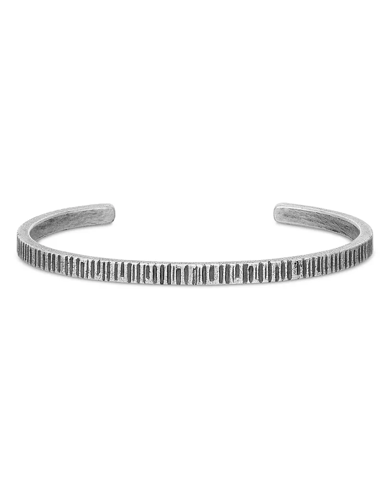 John Varvatos Men's Sterling Silver Notched Cuff Bracelet