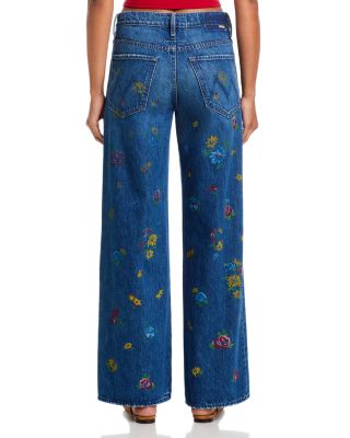 The Rerun Zip Sneak High Rise Jeans in Field of Flowers